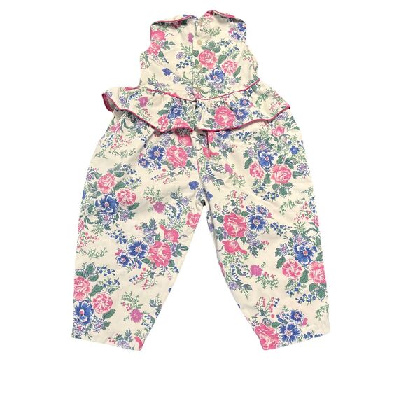 Cuties By Judy One Piece Romper,Size 2 Floral Vintage Great Condition - Picture 6 of 10